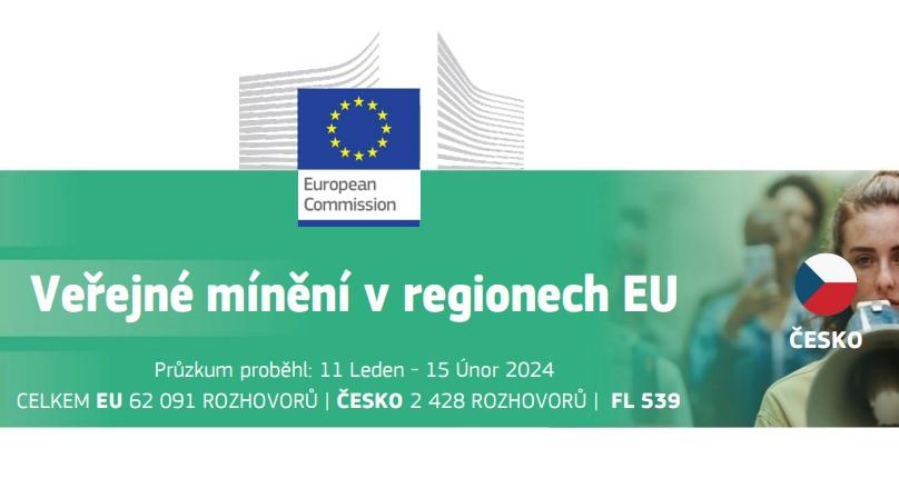 Eurobarometr brezen 2024 a ena s amplionem v ruce